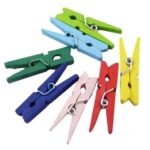 Mini pinzas madera colores surtidos (20)