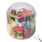 Mini pinzas madera colores surtidos (20)