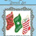 Set cortador y stencil calcetín de Navidad