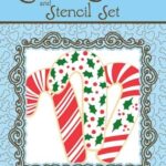Set cortador y stencil bastón de Navidad