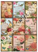 Papel de azúcar jaulas rosa