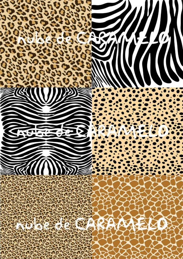 Papel de azúcar mix animal print