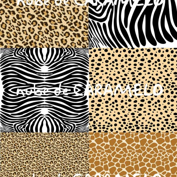 Papel de azúcar mix animal print