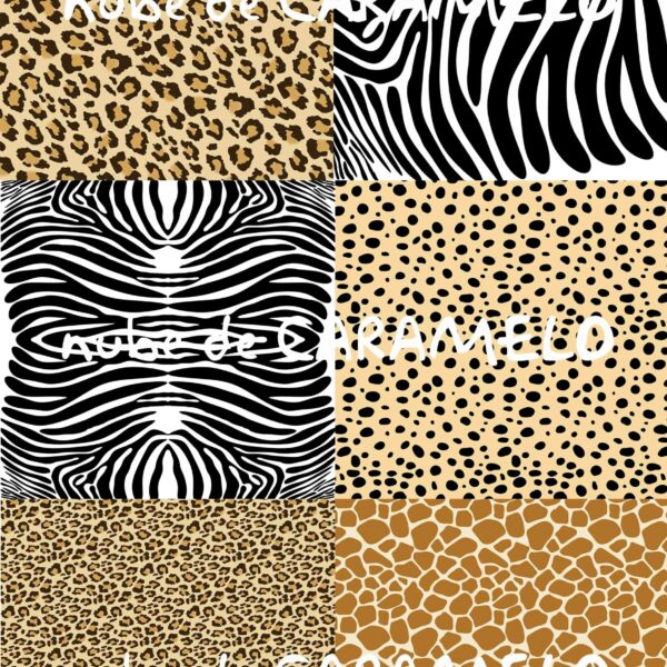 Papel de azúcar mix animal print