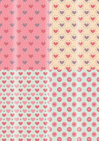 Papel mix corazones