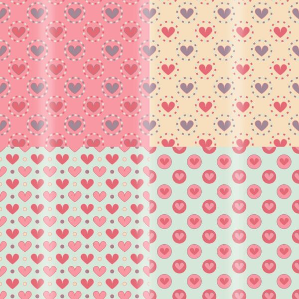 Papel mix corazones