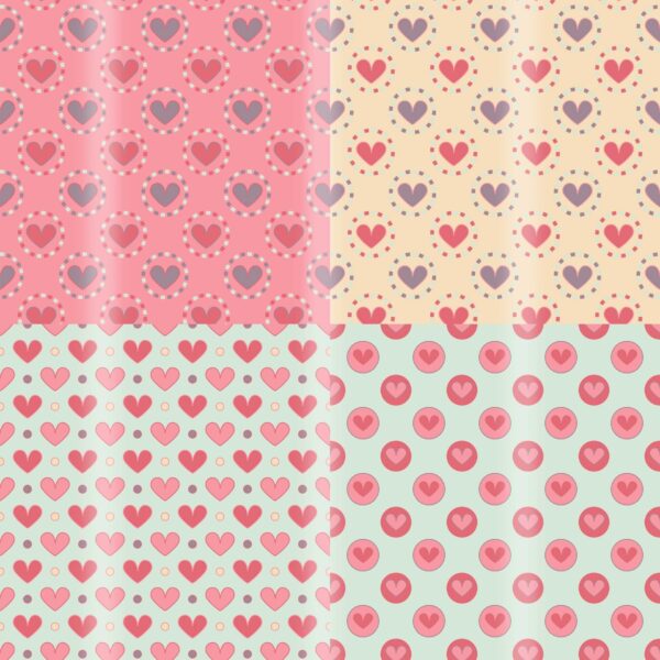 Papel mix corazones