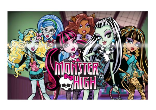 Papel de azúcar Monster High tarta