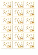 Papel de azúcar bodas de oro