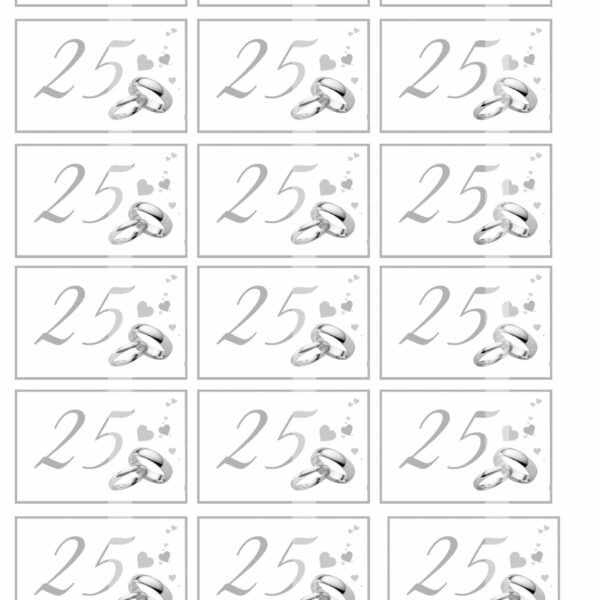 Papel de azúcar bodas de plata