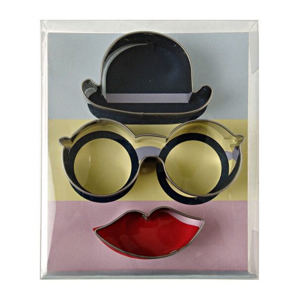 Cortadores de galletas Hat, Glasses and Lips