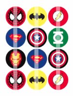 Papel de azucar galletas logos superheroes Marvel