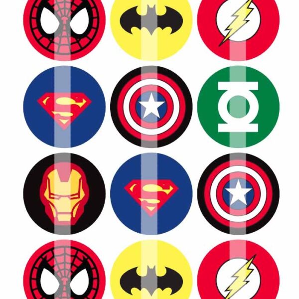 Papel de azucar galletas logos superheroes Marvel