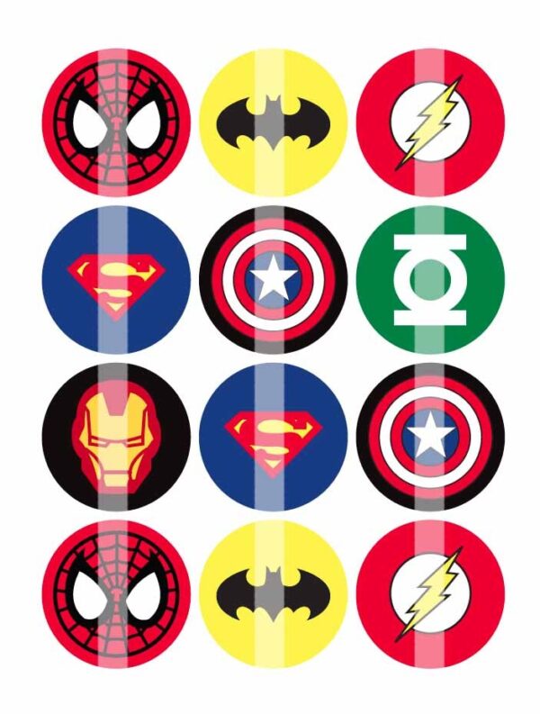 Papel de azucar galletas logos superheroes Marvel