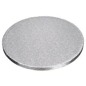 Cake drum redondo 15 cm plata