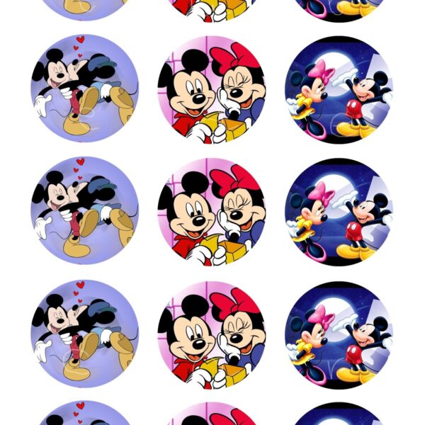 Papel de azucar Mickey y Minnie 1