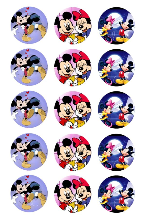 Papel de azucar Mickey y Minnie 1