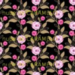 Rosas pétalos dorados fondo negro