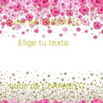 Rosas y topos personalizable blanco