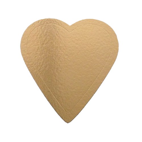Base Corazón Oro San Valentín 21 Cm