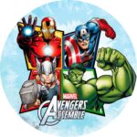 Papel tarta Los Vengadores 3 19 cm