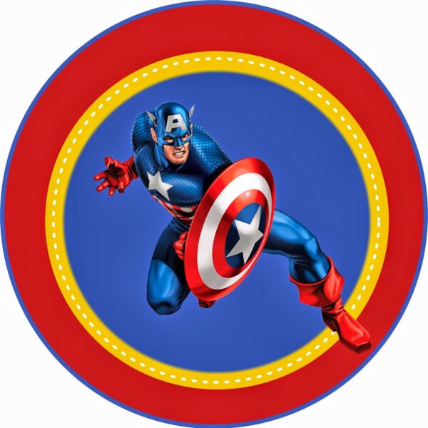 Papel tarta Capitán América 20 cm