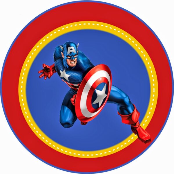 Papel tarta Capitán América 20 cm