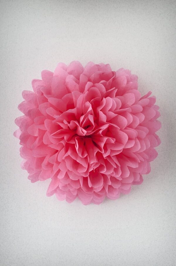 Pompón 28 cm de papel de seda rosa salmón