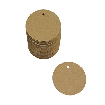 Etiquetas redondas craft 5 cm (set 10 unds)