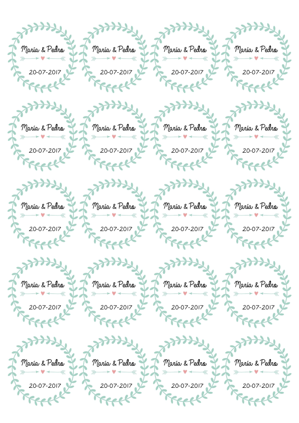 Papel de azúcar bodas 6