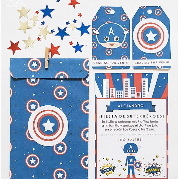 Capitán América invitaciones