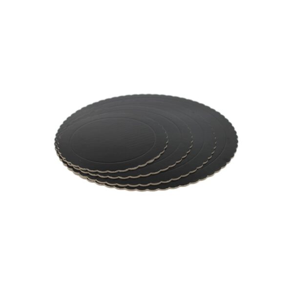 Base de tarta redonda color negro 25 cm grosor 3mm