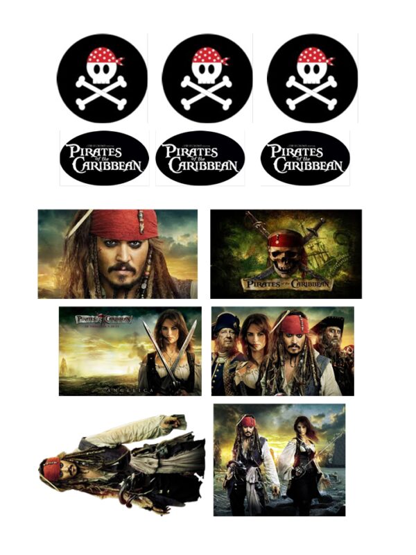 Papel Tarta Jack Sparrow 1