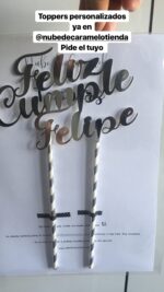 Topper Dorado Personalizado 1 línea