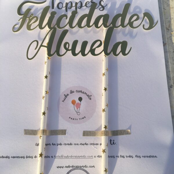 Topper felicidades abuela