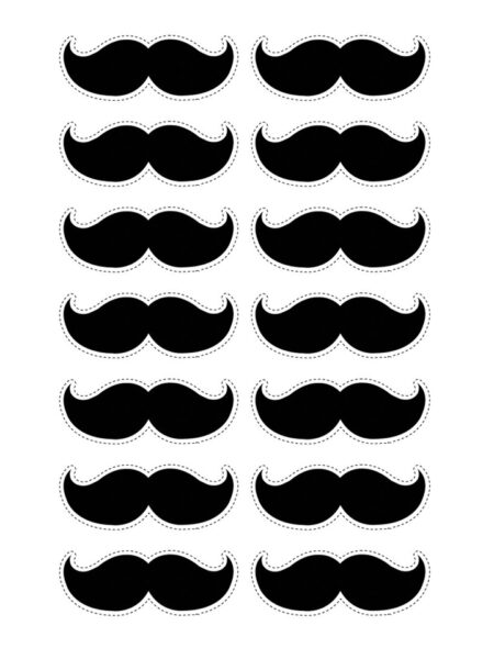 Bigotes impresos en cartulina
