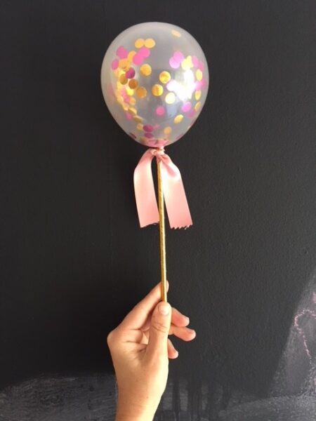Topper Globo Mini con Confetti 2