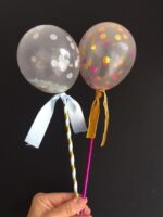 Topper Globo Mini con Confetti Pack 2 unds