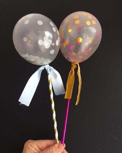 Topper Globo Mini con Confetti Pack 2 unds