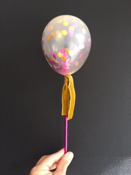 Topper Globo Mini con Confetti 2