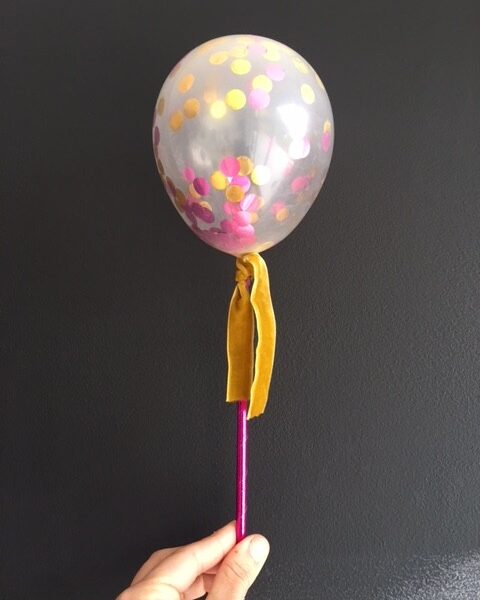 Topper Globo Mini con Confetti 2