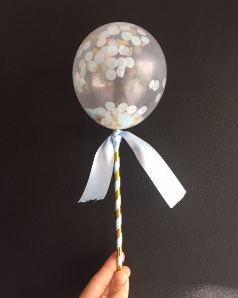 Topper Globo Mini con Confetti 3