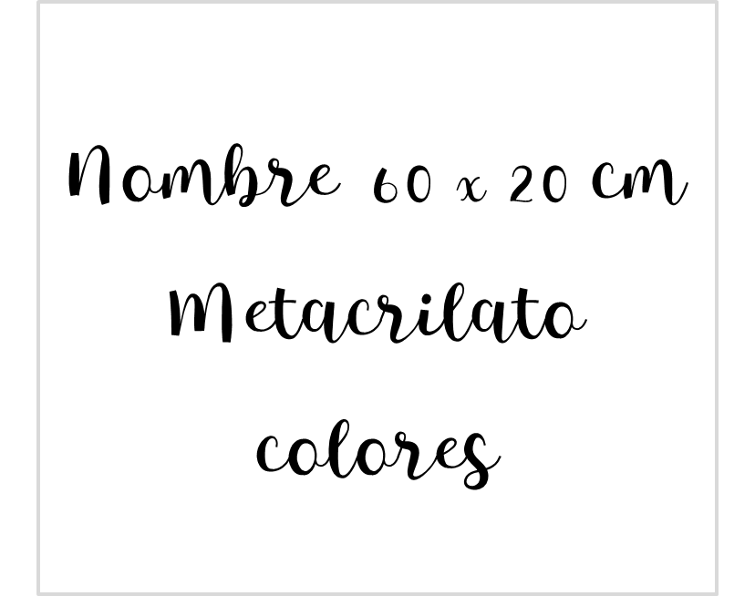 Nombres gigantes de colores