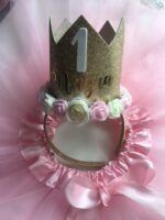 Falda de tul + corona de flores