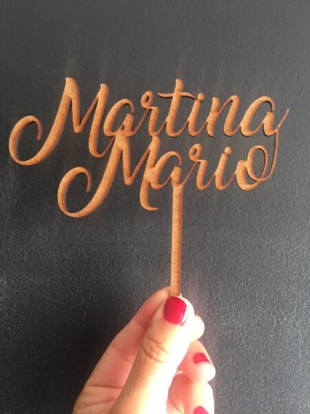 Topper madera Martina y mario