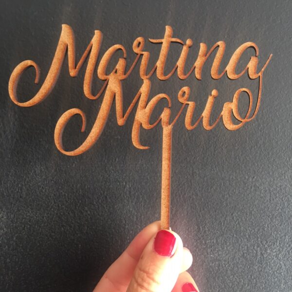 Topper madera Martina y mario