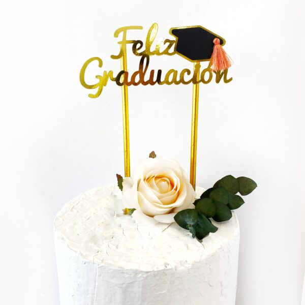 topper graduacion naranja