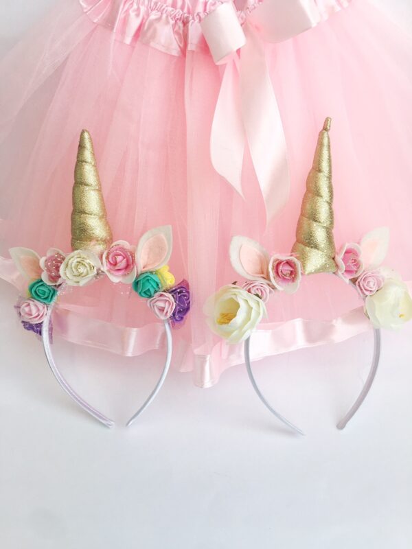 Pack diademas unicornio + falda de tul