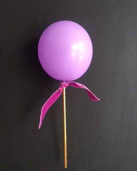 Topper Globo Mini 10 Black-Gold con lazo