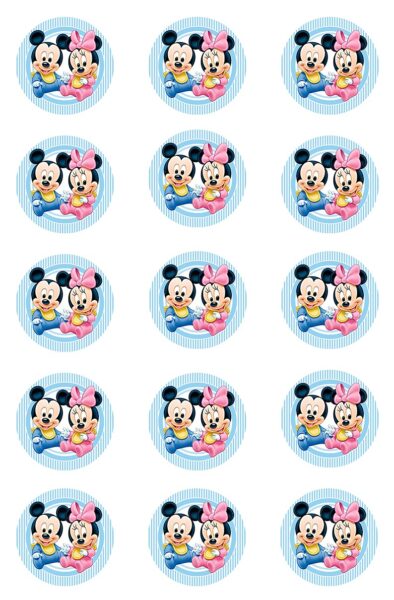 Papel Mickey y minnie baby